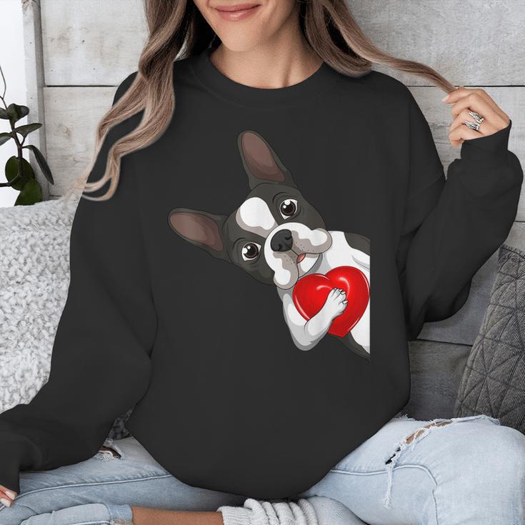 Boston Terrier Bostie Dog Kids Women Girls Unisex Sweatshirt, funny design