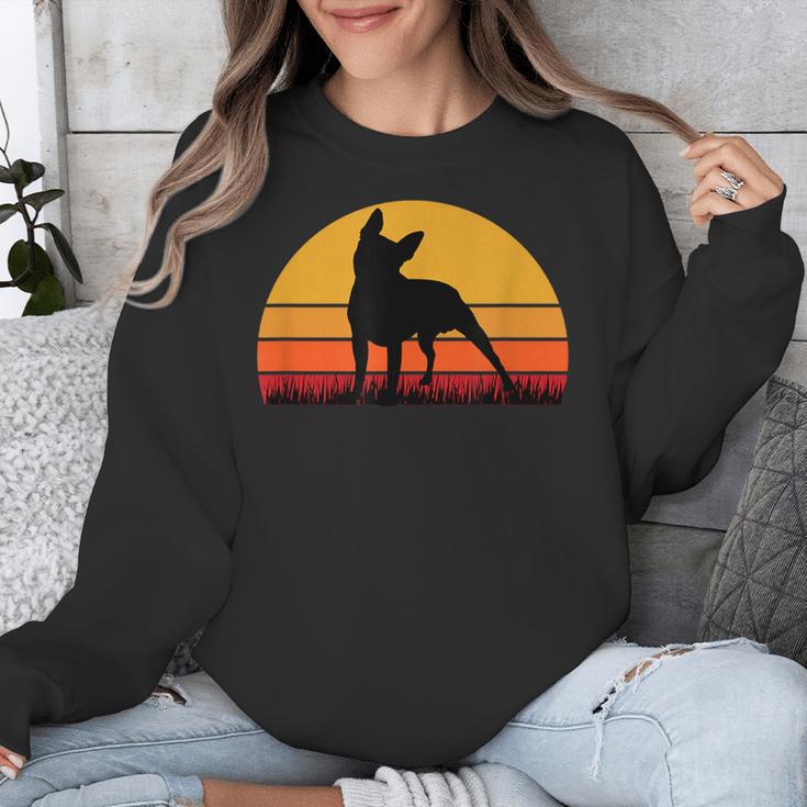 Boston Terrier Bostie Sunset Retro Dog Pet Mom Dad Unisex Sweatshirt, Mom Gifts, Boston Terrier Dad Gifts, Boston Terrier Mom Gifts, funny design