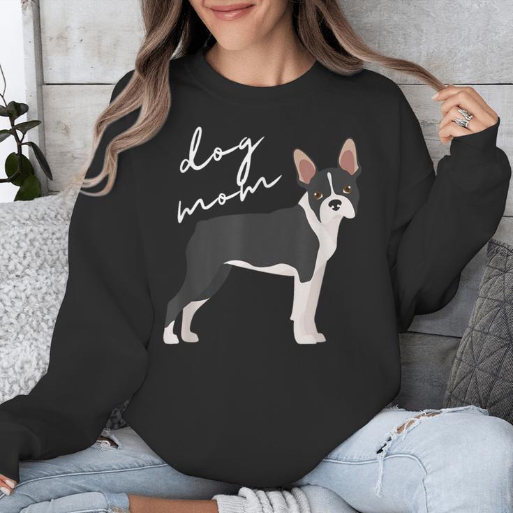 Boston Terrier Dog Mom Woman Women Unisex Sweatshirt, Mom Gifts, Boston Terrier Mom Gifts, funny design