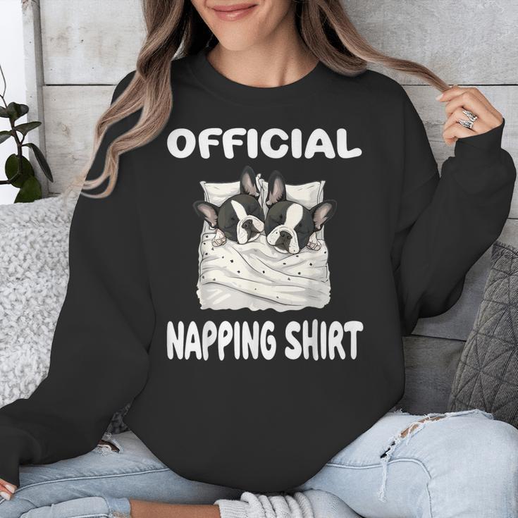 Boston Terrier Dog Official Sleepshirt Pajamas Nightgown For Men Women Kids Unisex Sweatshirt, funny design