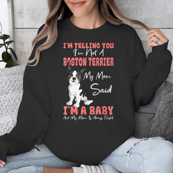 Boston Terrier Mom American Gentleman Dog Lover Mother's Day Unisex Sweatshirt, Mom Gifts, Boston Terrier Mom Gifts, American Boston Terrier Gifts, funny design