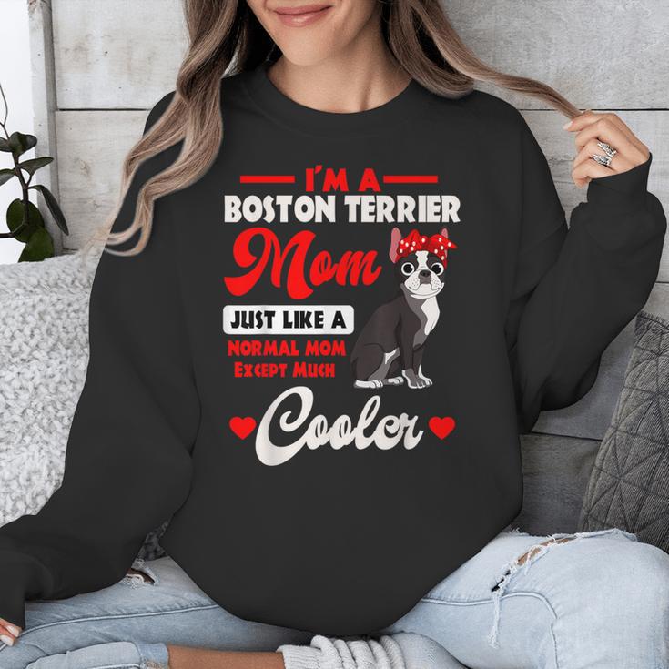 Boston Terrier Mom American Gentleman Dog Mother's Day Unisex Sweatshirt, Mom Gifts, Boston Terrier Mom Gifts, American Boston Terrier Gifts, funny design