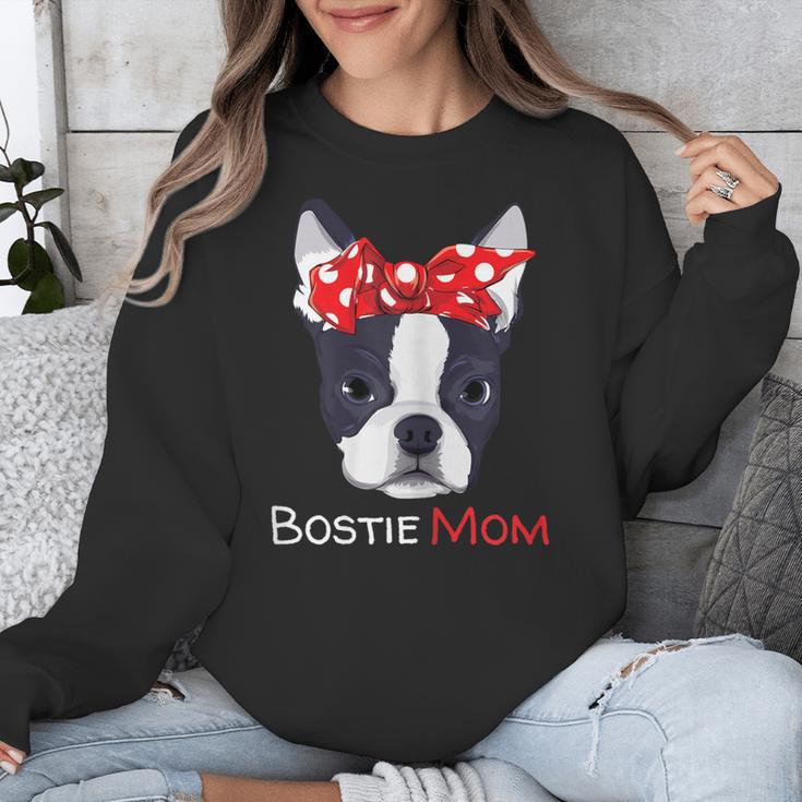 Boston Terrier Mom Bostie Women Girls Unisex Sweatshirt, Mom Gifts, Boston Terrier Mom Gifts, funny design