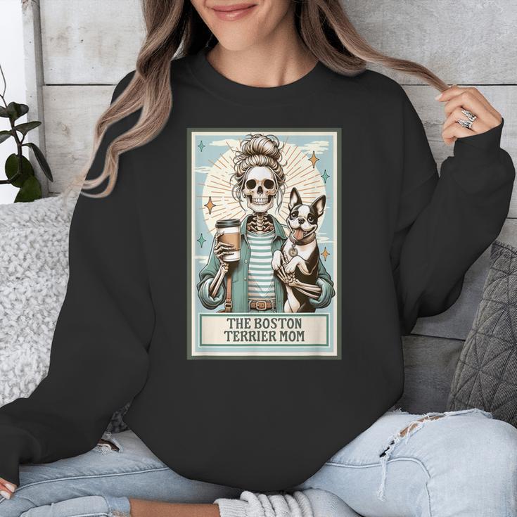 The Boston Terrier Mom Skeleton Spooky Season Halloween Unisex Sweatshirt, Mom Gifts, Boston Terrier Mom Gifts, Boston Terrier Halloween Gifts, funny design