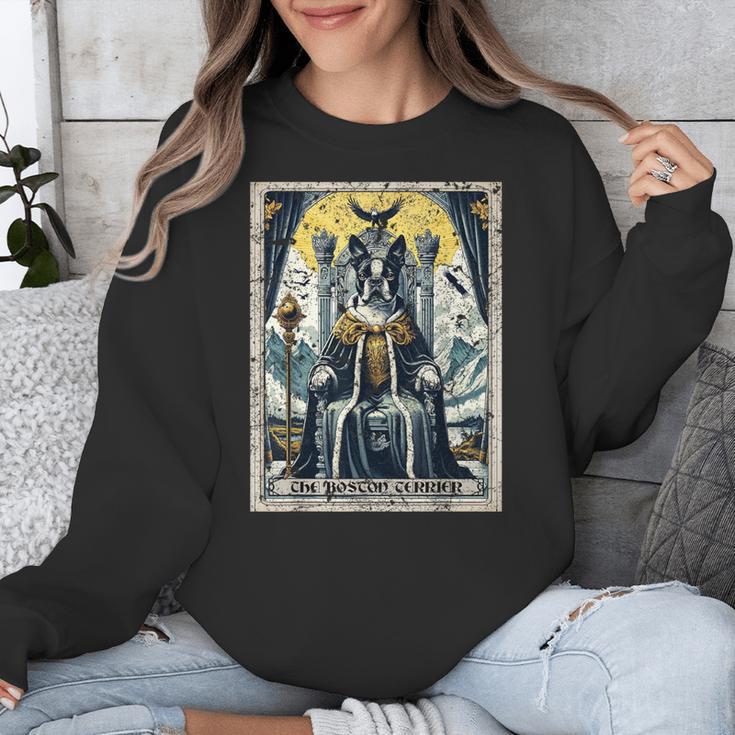 Boston Terrier Tarot Card Dog Unisex Sweatshirt, Boston Terrier Tarot Gifts, funny design
