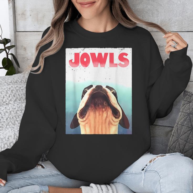 Boston Terriers Jowls Dog Mom Dog Dad Unisex Sweatshirt, Mom Gifts, funny design