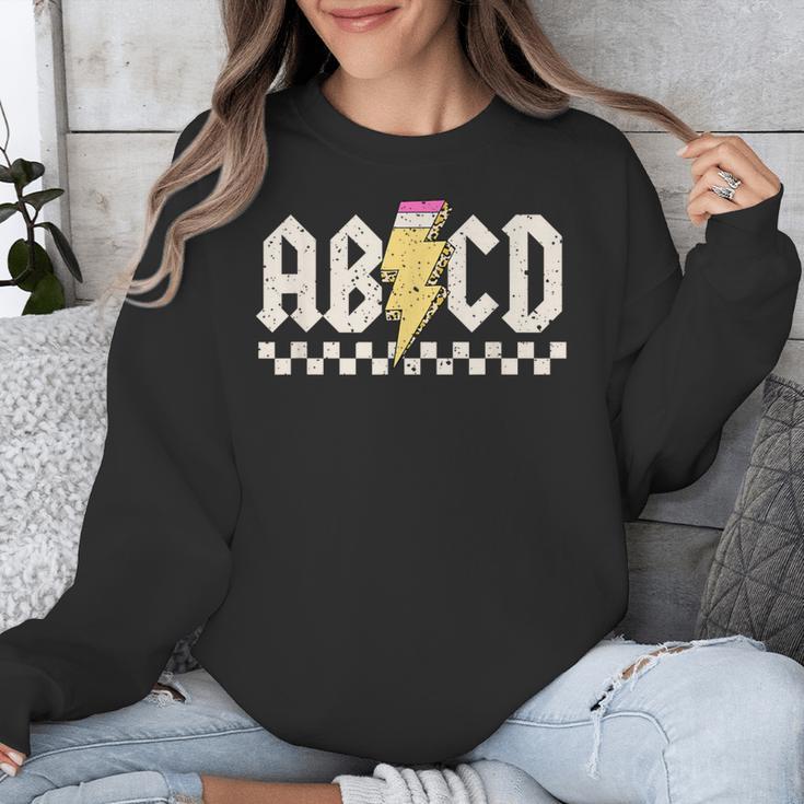 Boys Girls Teachers ABCD Rock Graphic Back To School Class Unisex Sweatshirt, funny design Boys Girls Teachers ABCD Rock Graphic Back To School Class Unisex Sweatshirt, funny design