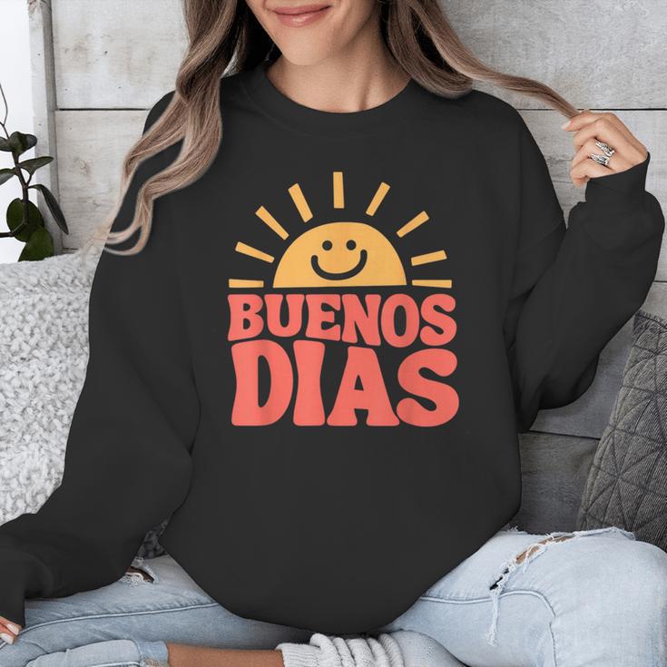Buenos Dias Spanish Teacher Appreciation Back To School Unisex Sweatshirt, funny design Buenos Dias Spanish Teacher Appreciation Back To School Unisex Sweatshirt, funny design