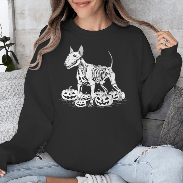 Bull Terrier Skeleton Birthday Halloween Kids Unisex Sweatshirt, funny design