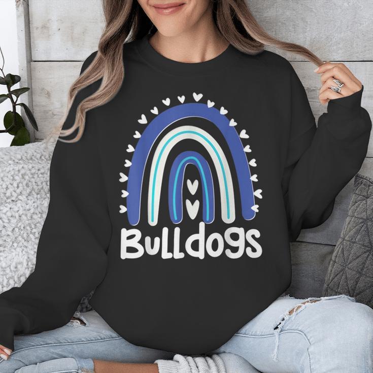 Bulldogs School Mascot Rainbow Teacher Lover Unisex Sweatshirt, funny design Bulldogs School Mascot Rainbow Teacher Lover Unisex Sweatshirt, funny design