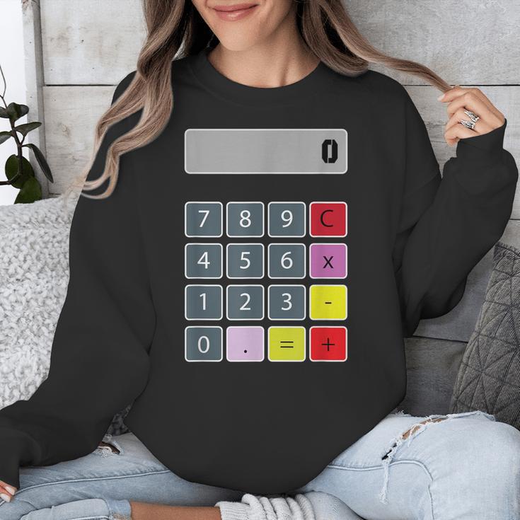 Calculator Math Teacher Halloween Costumes Women Men Adults Unisex Sweatshirt, funny design