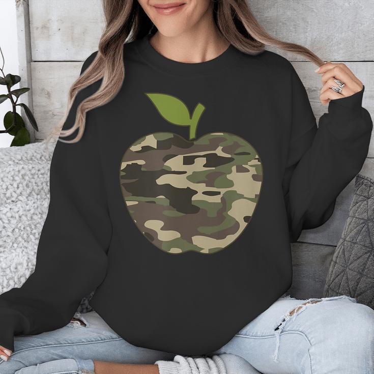 Camo Apple Camouflage Clothing School Student Camo Teacher Men Women Kids Unisex Sweatshirt, funny design Camo Apple Camouflage Clothing School Student Camo Teacher Men Women Kids Unisex Sweatshirt, funny design