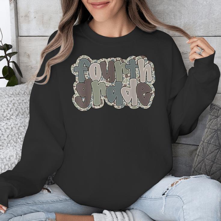Camo Team 4th Grade Squad Back To School Teacher Kids Boys Unisex Sweatshirt, 4th Grade Teacher Gifts, funny design Camo Team 4th Grade Squad Back To School Teacher Kids Boys Unisex Sweatshirt, 4th Grade Teacher Gifts, funny design