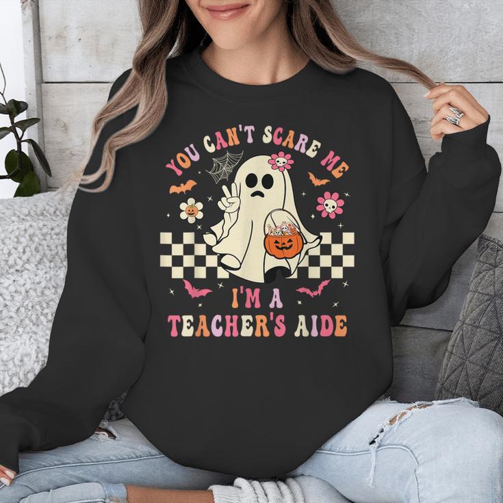 You Can't Scare Me I'm A School Teacher's Aide Halloween Unisex Sweatshirt, funny design
