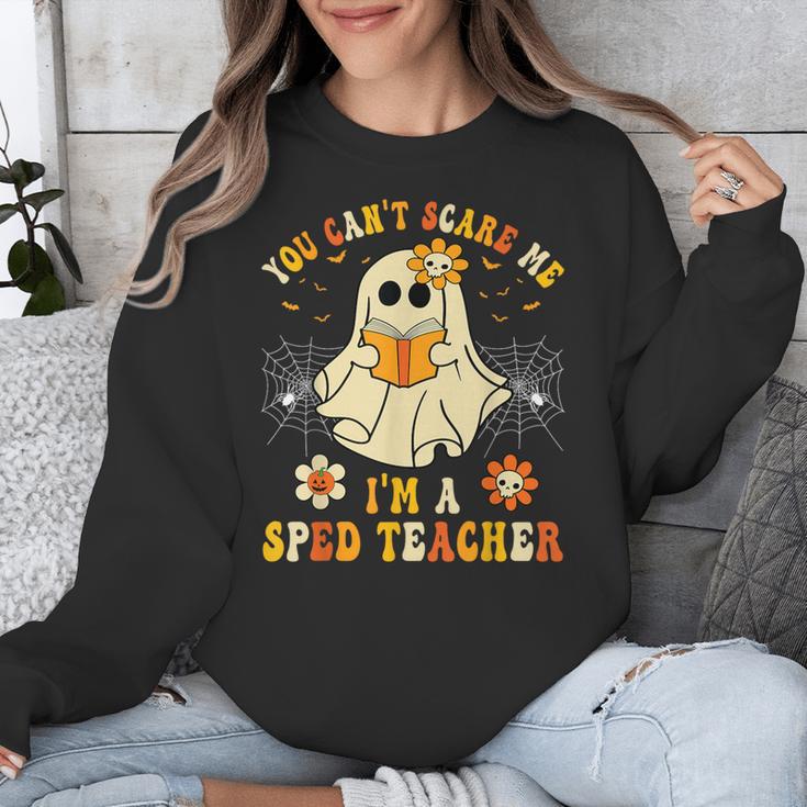 You Can't Scare Me I'm A SPED Teacher Halloween Ghost Unisex Sweatshirt, funny design