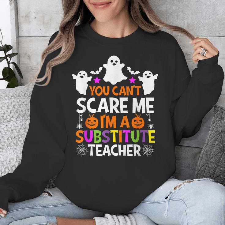 You Can't Scare Me I'm A Substitute Teacher Shirt Halloween Unisex Sweatshirt, funny design You Can't Scare Me I'm A Substitute Teacher Shirt Halloween Unisex Sweatshirt, funny design