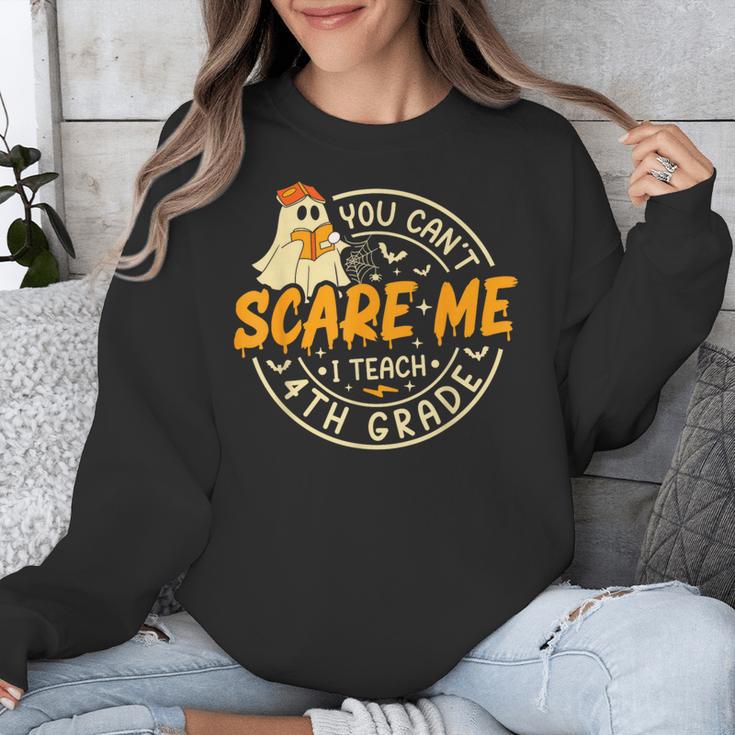 You Can't Scare Me I Teach 4th Grade Teacher Halloween Ghost Unisex Sweatshirt, 4th Grade Teacher Gifts, funny design