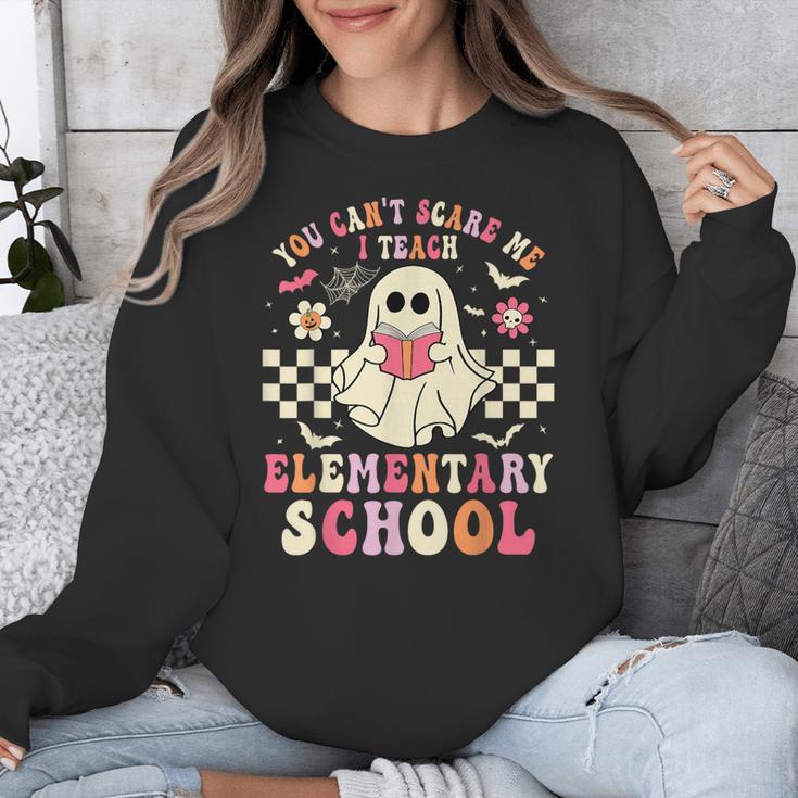 You Can't Scare Me I Teach Elementary School Teacher Spooky Unisex Sweatshirt, funny design