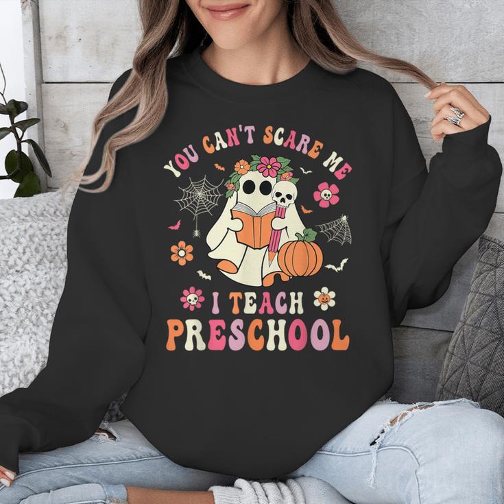 You Can't Scare Me I Teach Preschool Teacher Team Halloween Unisex Sweatshirt, funny design