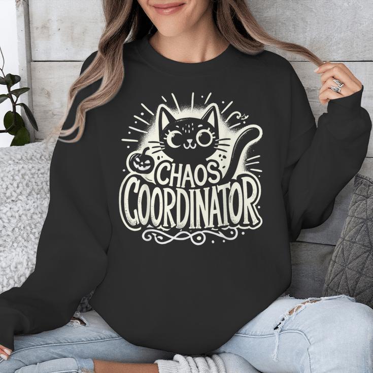 Cat Chaos Coordinator For Women Mom Halloween Teacher Unisex Sweatshirt, funny design Cat Chaos Coordinator For Women Mom Halloween Teacher Unisex Sweatshirt, funny design