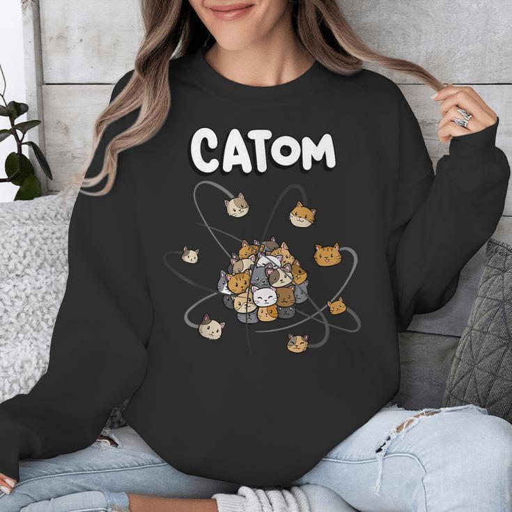 Catom Science Teacher Chemistry Lover Physics School Cat Unisex Sweatshirt, Science Teacher Gifts, funny design