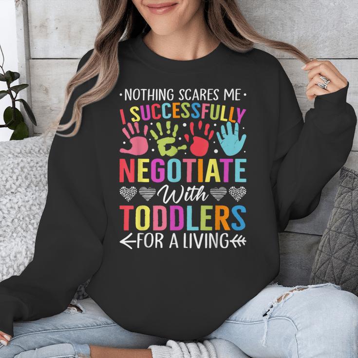 Childcare Teacher Negotiate With Toddlers Daycare Provider Men Women Girls Kids Unisex Sweatshirt, funny design Childcare Teacher Negotiate With Toddlers Daycare Provider Men Women Girls Kids Unisex Sweatshirt, funny design