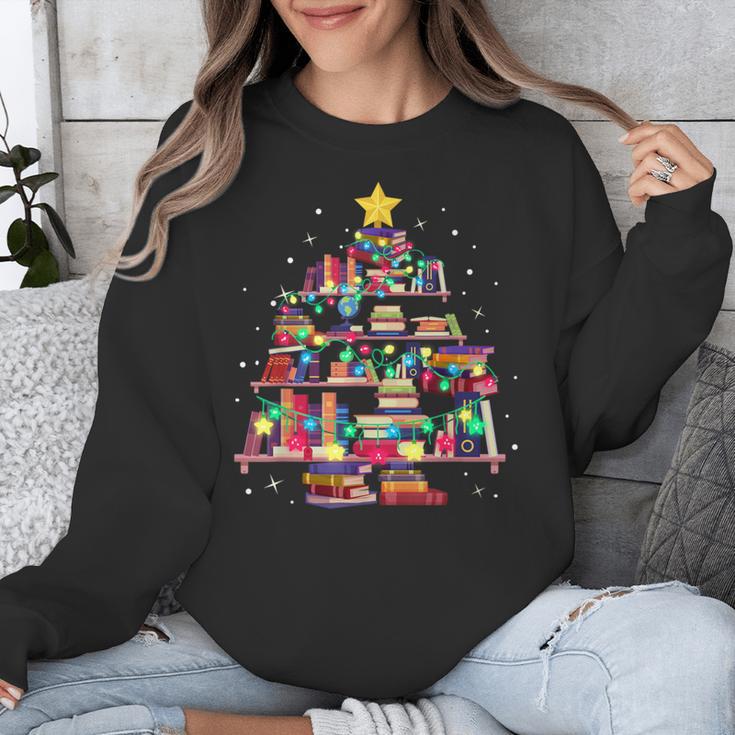 Christmas Library Tree Love Reading Books Nerd Teacher Unisex Sweatshirt, funny design Christmas Library Tree Love Reading Books Nerd Teacher Unisex Sweatshirt, funny design