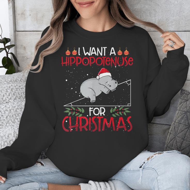 Christmas Math Teacher Hypotenuse Math Hippotenuse Men Women Unisex Sweatshirt, funny design