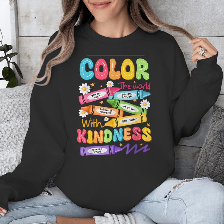 Color The World With Kindness Teachers Back To School Unisex Sweatshirt, funny design Color The World With Kindness Teachers Back To School Unisex Sweatshirt, funny design