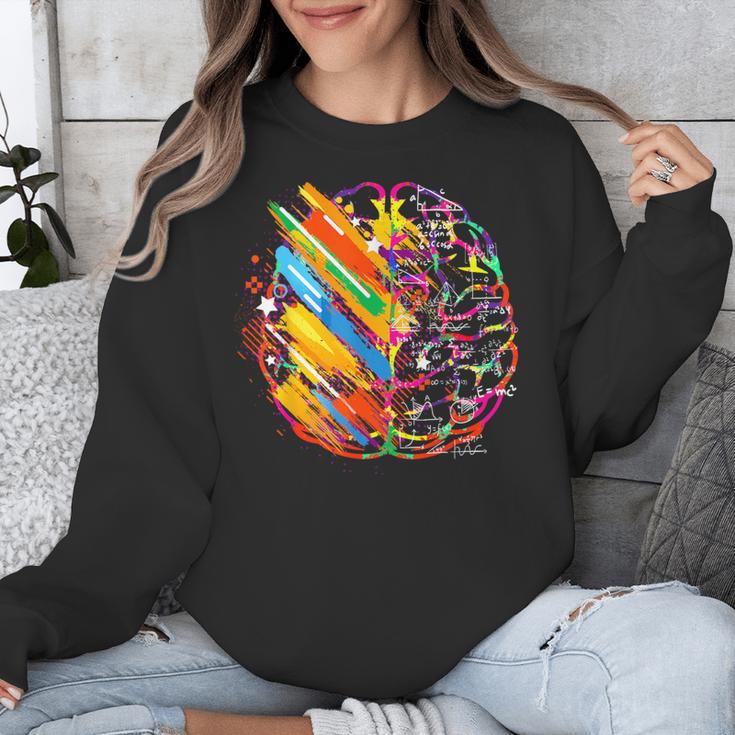 Colorful Brain Art Teacher Artist Painter Student Unisex Sweatshirt, funny design