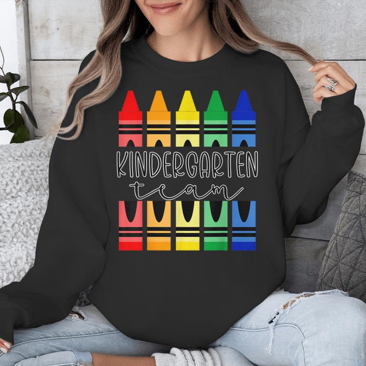 Colorful Crayon Kindergarten Team Tee For Teachers Students Men Women Kids Unisex Sweatshirt, funny design Colorful Crayon Kindergarten Team Tee For Teachers Students Men Women Kids Unisex Sweatshirt, funny design