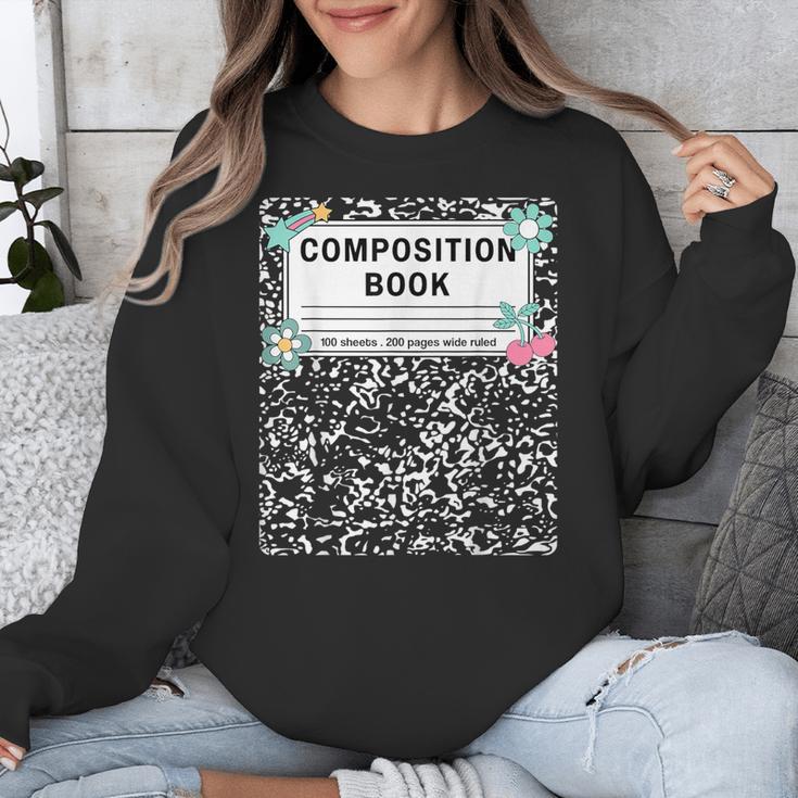 Composition Book Notebook Teachers Matching Group Halloween Unisex Sweatshirt, funny design Composition Book Notebook Teachers Matching Group Halloween Unisex Sweatshirt, funny design