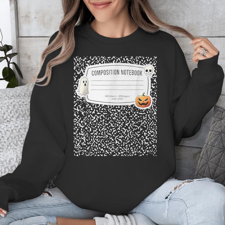 Composition Notebook Costume Adult Halloween For Teacher Unisex Sweatshirt, funny design Composition Notebook Costume Adult Halloween For Teacher Unisex Sweatshirt, funny design