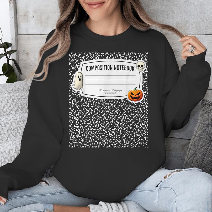Composition Notebook Costume Adult Halloween For Teachers Unisex Sweatshirt, funny design Composition Notebook Costume Adult Halloween For Teachers Unisex Sweatshirt, funny design