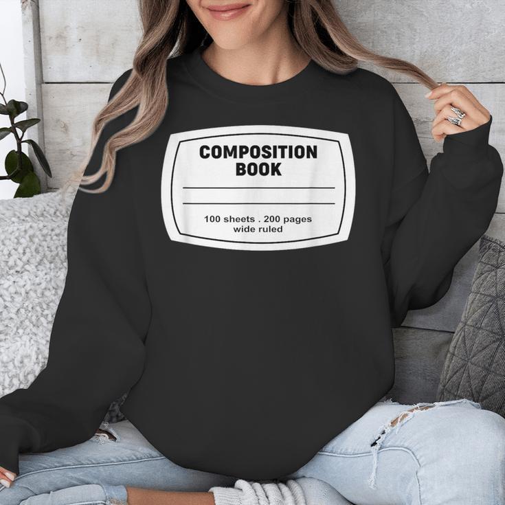 Composition Notebook Halloween Costume Teacher Student Unisex Sweatshirt, funny design Composition Notebook Halloween Costume Teacher Student Unisex Sweatshirt, funny design