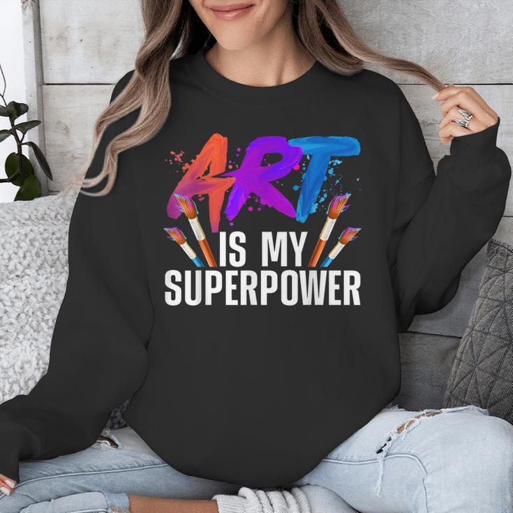 Cool Art For Men Women Art Teacher Artist Painter Superpower Unisex Sweatshirt, funny design Cool Art For Men Women Art Teacher Artist Painter Superpower Unisex Sweatshirt, funny design