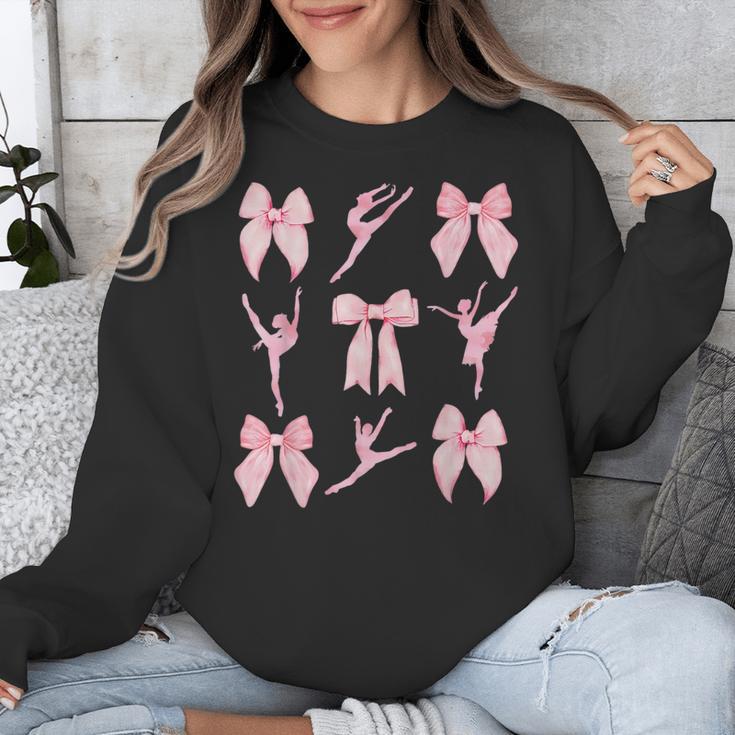 Coquette Bow Ballet Dance Teacher Coquette Women Dancing Unisex Sweatshirt, funny design Coquette Bow Ballet Dance Teacher Coquette Women Dancing Unisex Sweatshirt, funny design