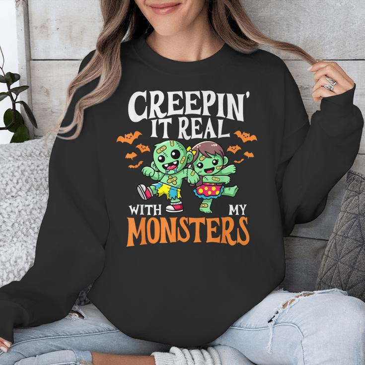 Creepin It Real Monster School Teacher Principal Halloween Unisex Sweatshirt, funny design Creepin It Real Monster School Teacher Principal Halloween Unisex Sweatshirt, funny design