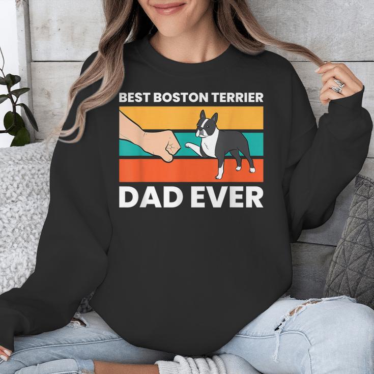 Cute Boston Terrier Best Boston Terrier Dad Ever Unisex Sweatshirt, Boston Terrier Dad Gifts, funny design