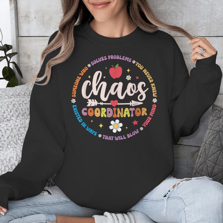 Cute Chaos Coordinator Teacher First Day Of School Unisex Sweatshirt, funny design