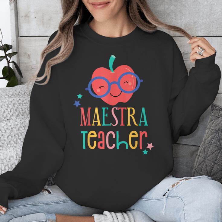Cute Maestra Teacher Unisex Sweatshirt, funny design