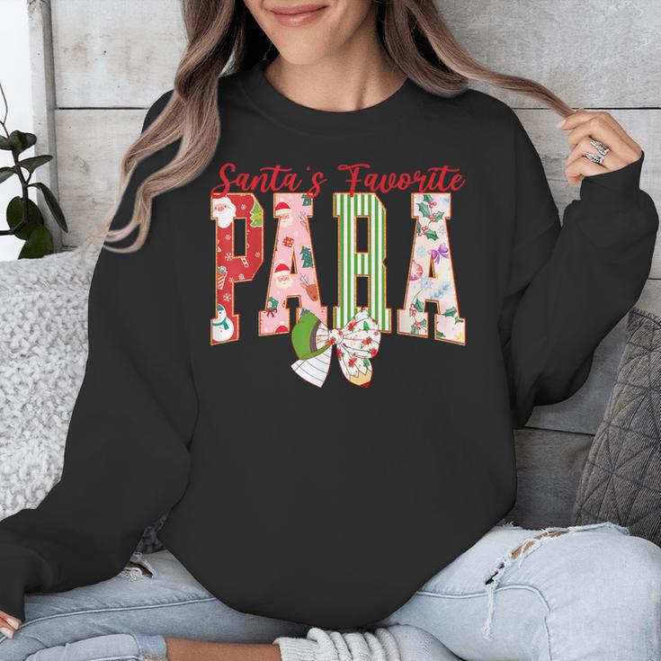 Cute Santas Favorite Para Christmas Paraprofessional Teacher Unisex Sweatshirt, funny design