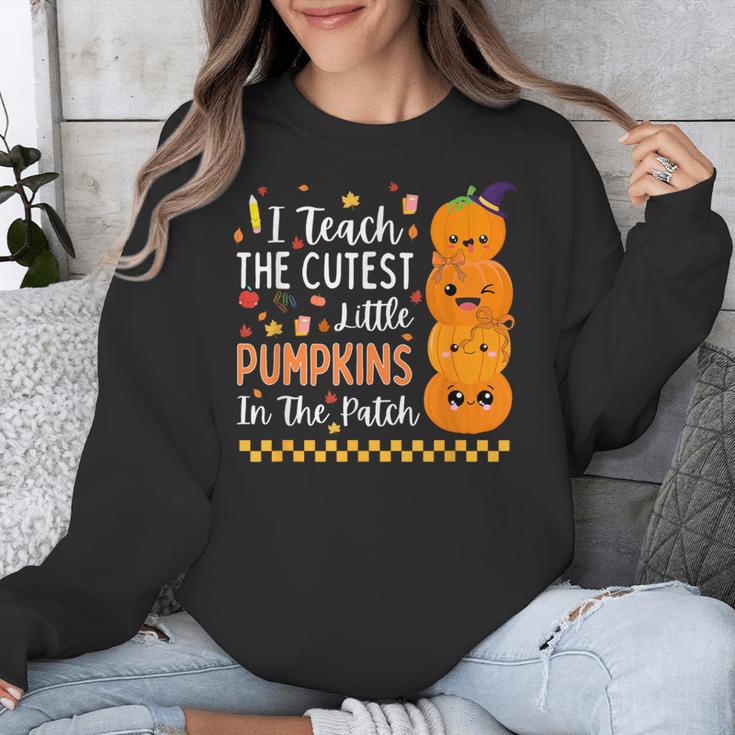 Cute Teacher Halloween For Women Men Teacher Pumpkin Unisex Sweatshirt, funny design