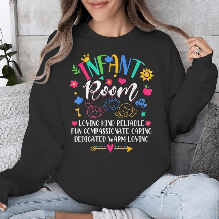 Daycare Provider Loving Kind Reliable Infant Room Teacher Unisex Sweatshirt, funny design Daycare Provider Loving Kind Reliable Infant Room Teacher Unisex Sweatshirt, funny design