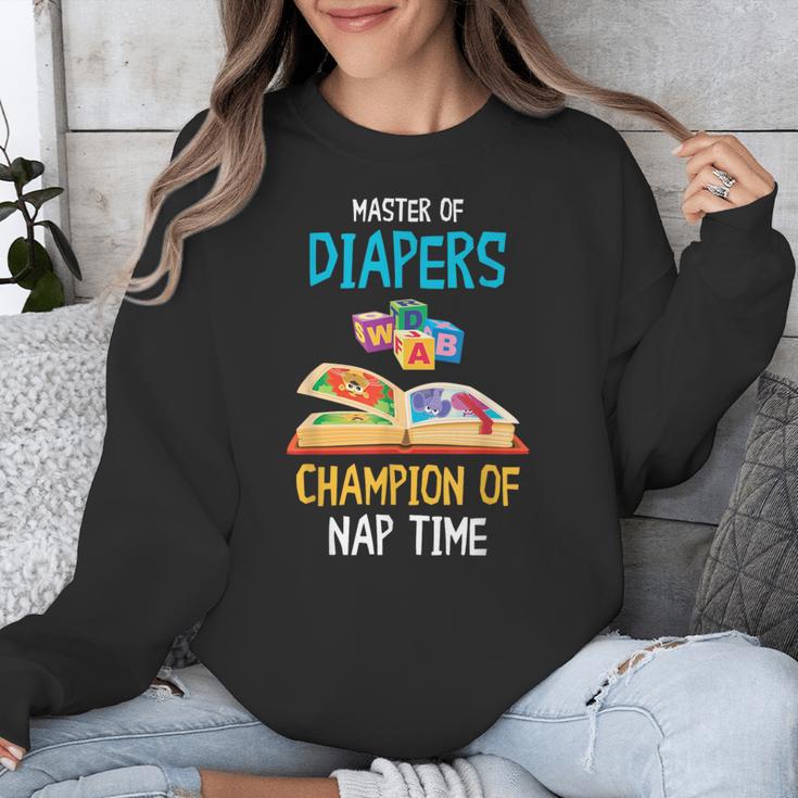 Daycare Provider Master Of Diapers Childcare Teacher Unisex Sweatshirt, funny design