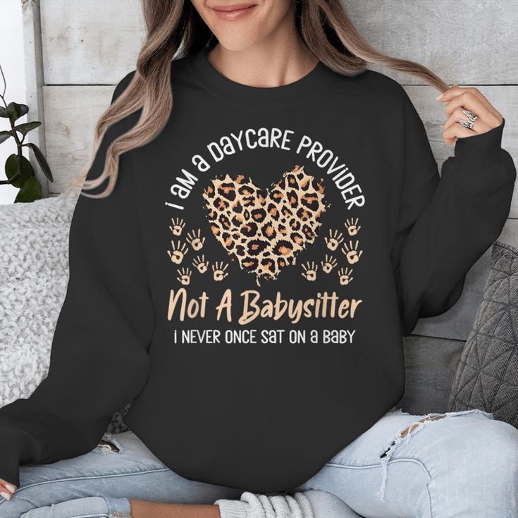 Daycare Provider Teacher Childcare Worker Leopard Heart Fun Unisex Sweatshirt, funny design Daycare Provider Teacher Childcare Worker Leopard Heart Fun Unisex Sweatshirt, funny design