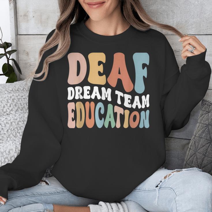 Deaf Dream Team Education Deaf Education Teacher Unisex Sweatshirt, funny design Deaf Dream Team Education Deaf Education Teacher Unisex Sweatshirt, funny design