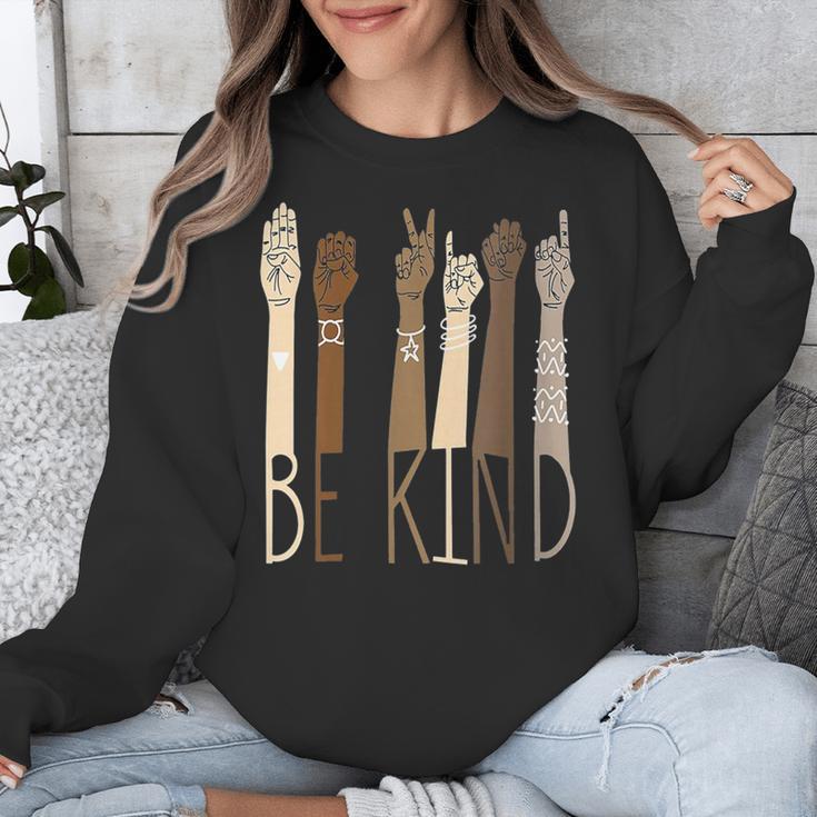 Deaf Be Kind Sign Language Hand Talking Teachers Interpreter Unisex Sweatshirt, funny design Deaf Be Kind Sign Language Hand Talking Teachers Interpreter Unisex Sweatshirt, funny design
