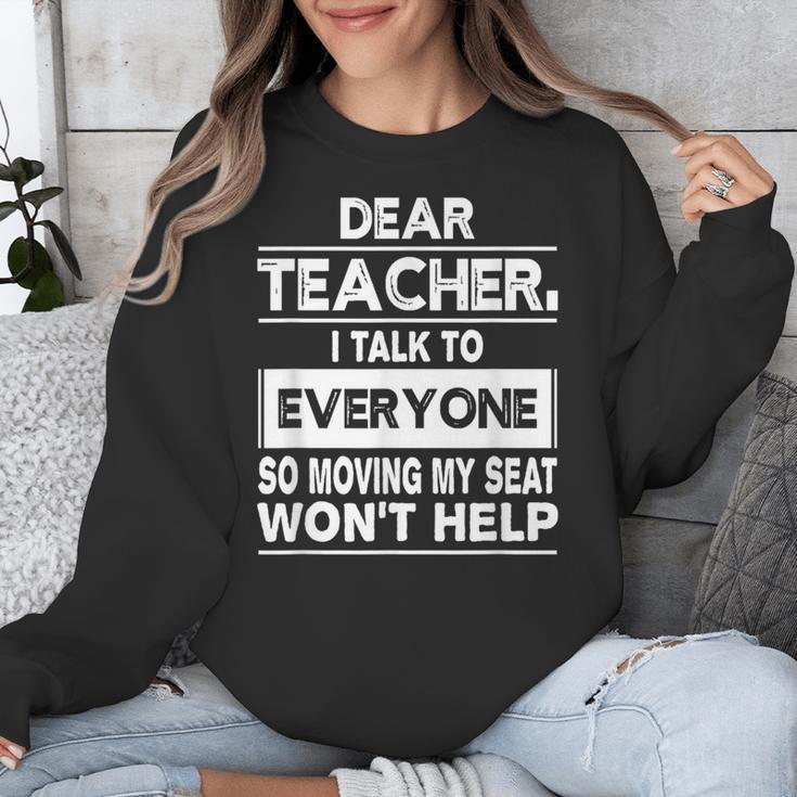 Dear Teacher i Talk To Everyone Funny Back To School Unisex Sweatshirt, funny design
