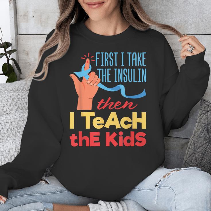Diabetic Teacher Diabetes Awareness Insulin Blue Ribbon Unisex Sweatshirt, funny design Diabetic Teacher Diabetes Awareness Insulin Blue Ribbon Unisex Sweatshirt, funny design